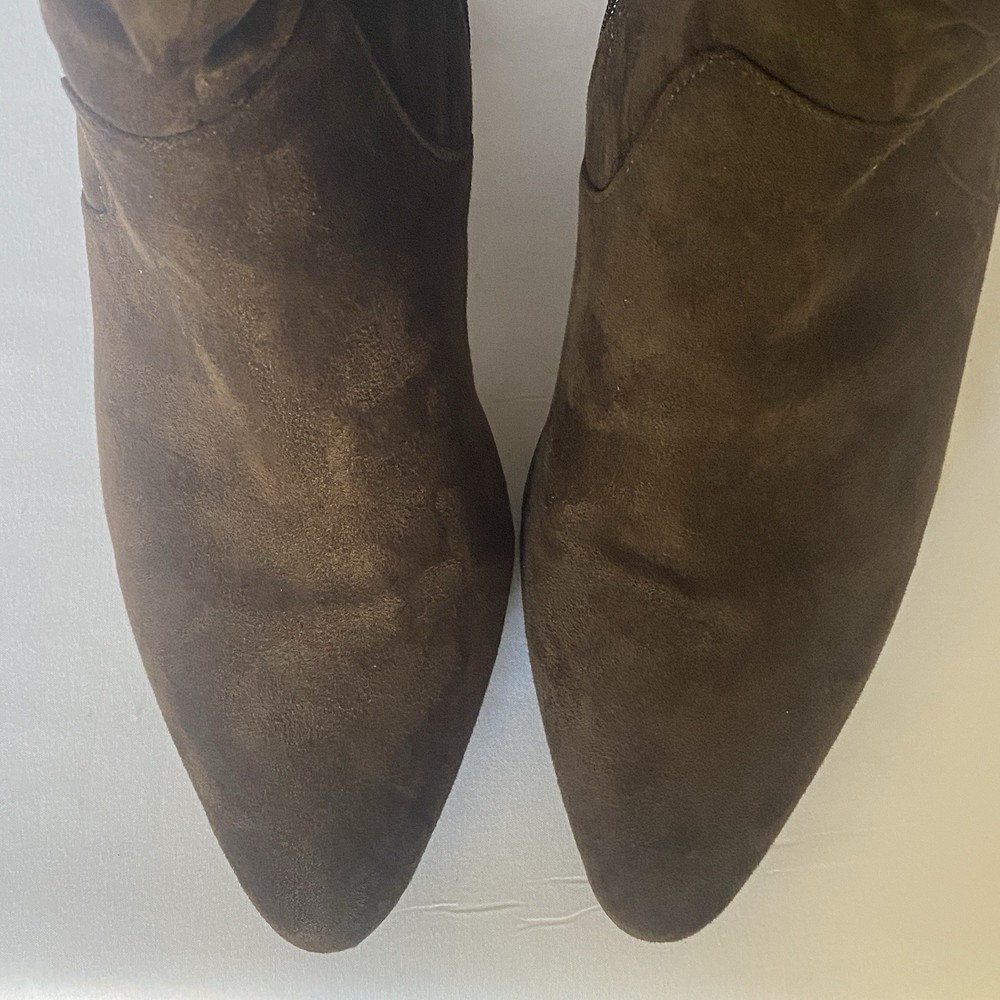Universal Thread Brown Knee High Boots Side Zip Block Heel Size 11