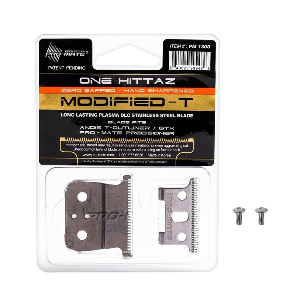 Professional Andis GTX Replacement Zero Gap T-Blade - Hand Sharpened for Barbers