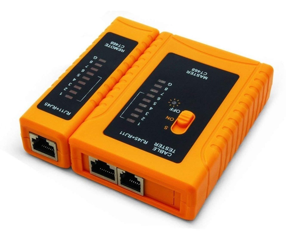 Comprehensive Network Cable Testing Tool - Compact RJ45/RJ11 with LED Indicators