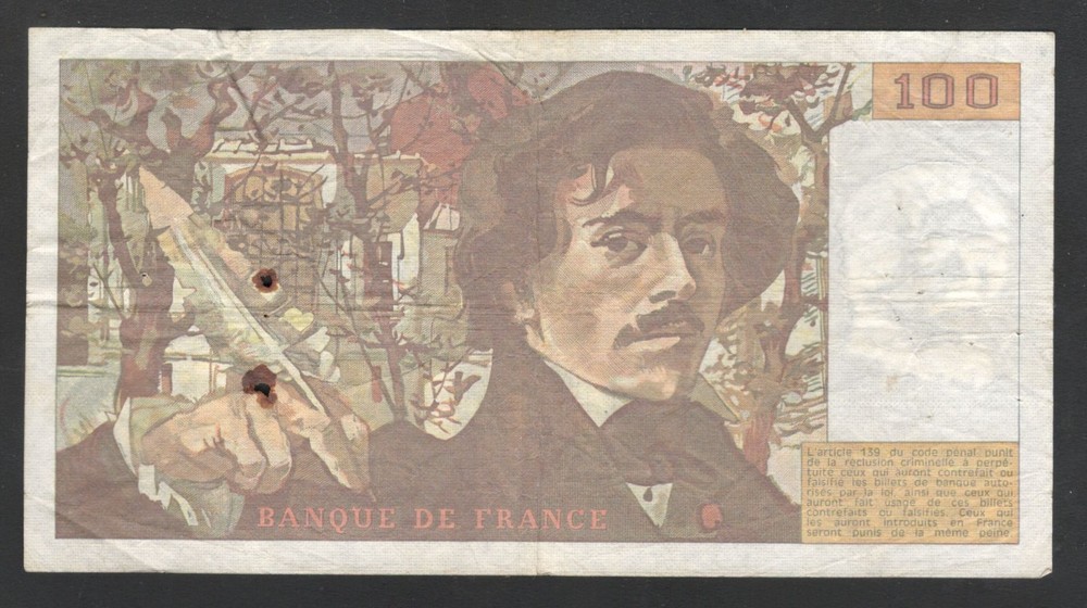 1984 France 100 Francs Note.
