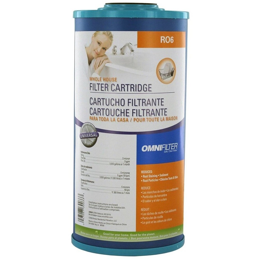 Omnifilter R06 RO6 Whole House Water Filter HD Granular KDF 85 5 Micron 5 GPM