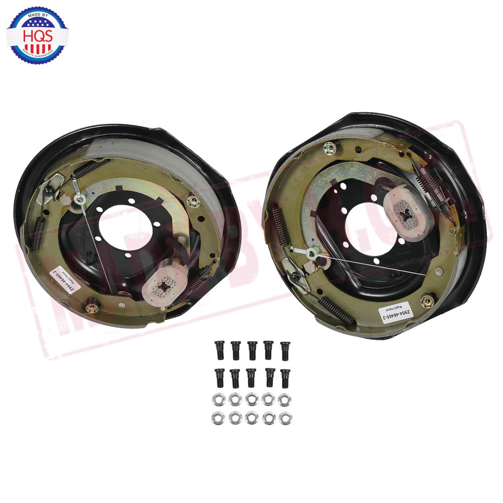 2 Pair(LH+RH) 7000 lbs Electric Trailer Brake 12" x 2" Self-Adjusting Assembly