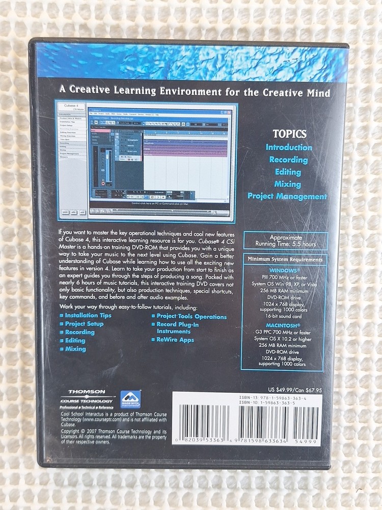 Cubase 4 CSi Master Advanced Digital Audio Workstation Training Interactive CD