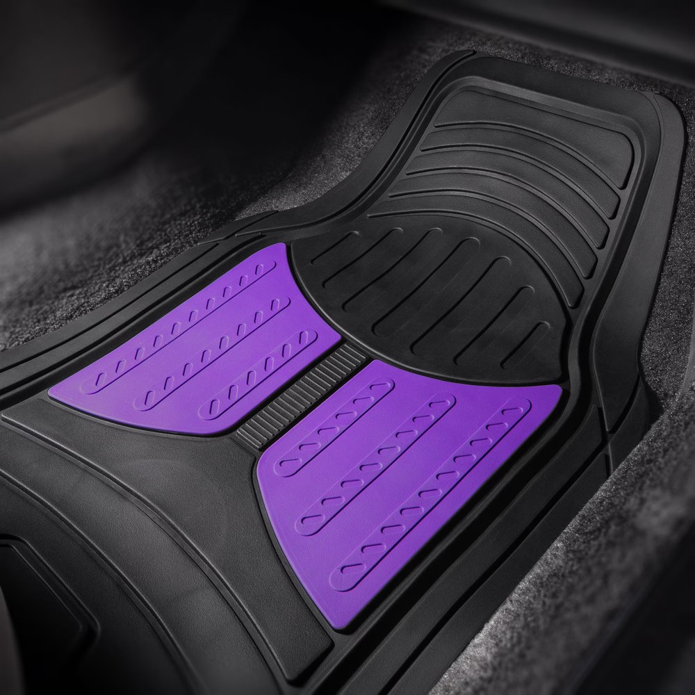 Universal car floor mat set all weather interior protection