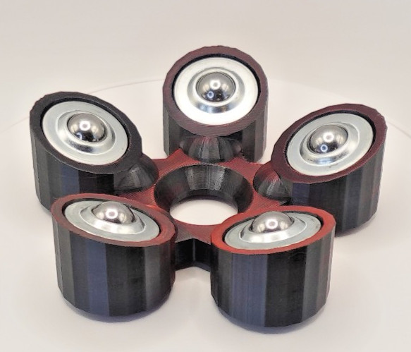 Bowling Ball Spinner Cup - Red and Black