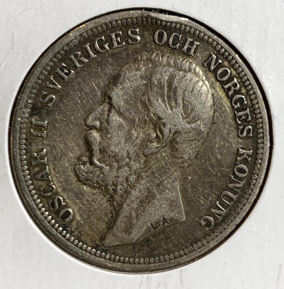 💥💥SWEDEN - 2 KRONA - 1900 - SILVER, XF ⭐⭐