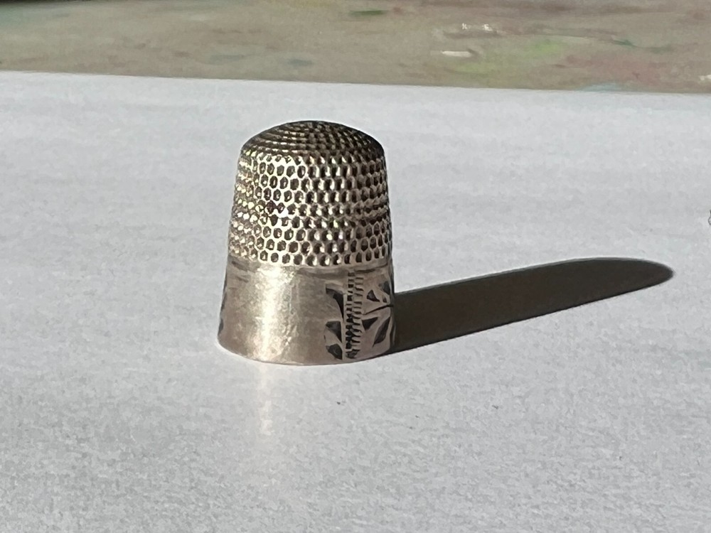 Antique Sterling Anchor Brite Cut Thimble