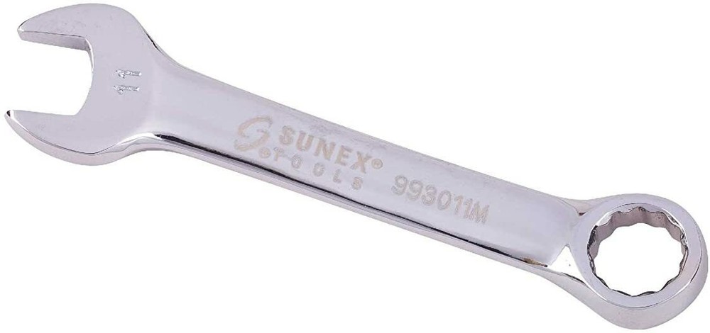 Sunex Tools 993011M 11mm Fully Polished Stubby Combination Wrench