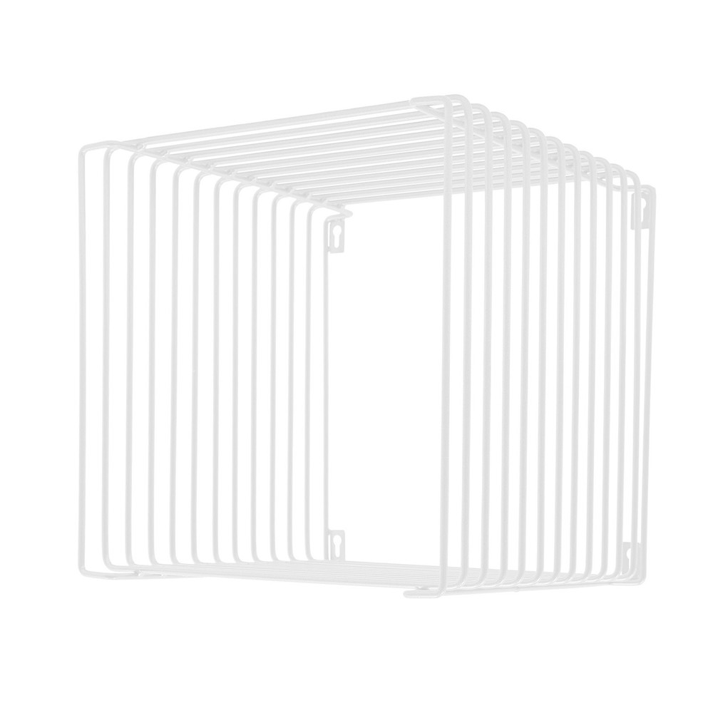 Side Table, Square Geometry Side Table, Linear Metal End Table