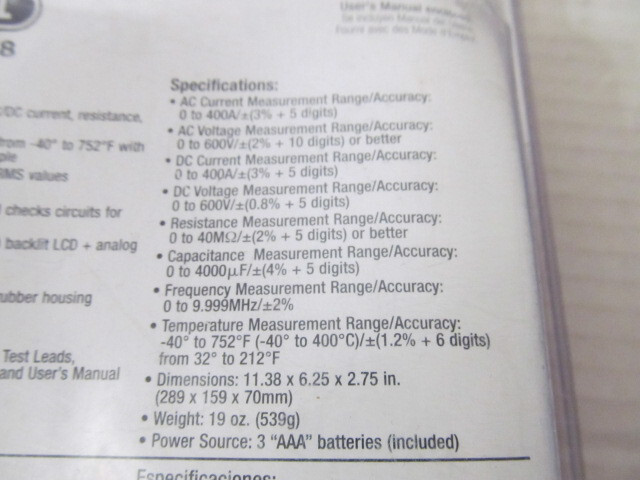 General Auto Ranging AC/DC True RMS 400A Clamp Meter DAMP68