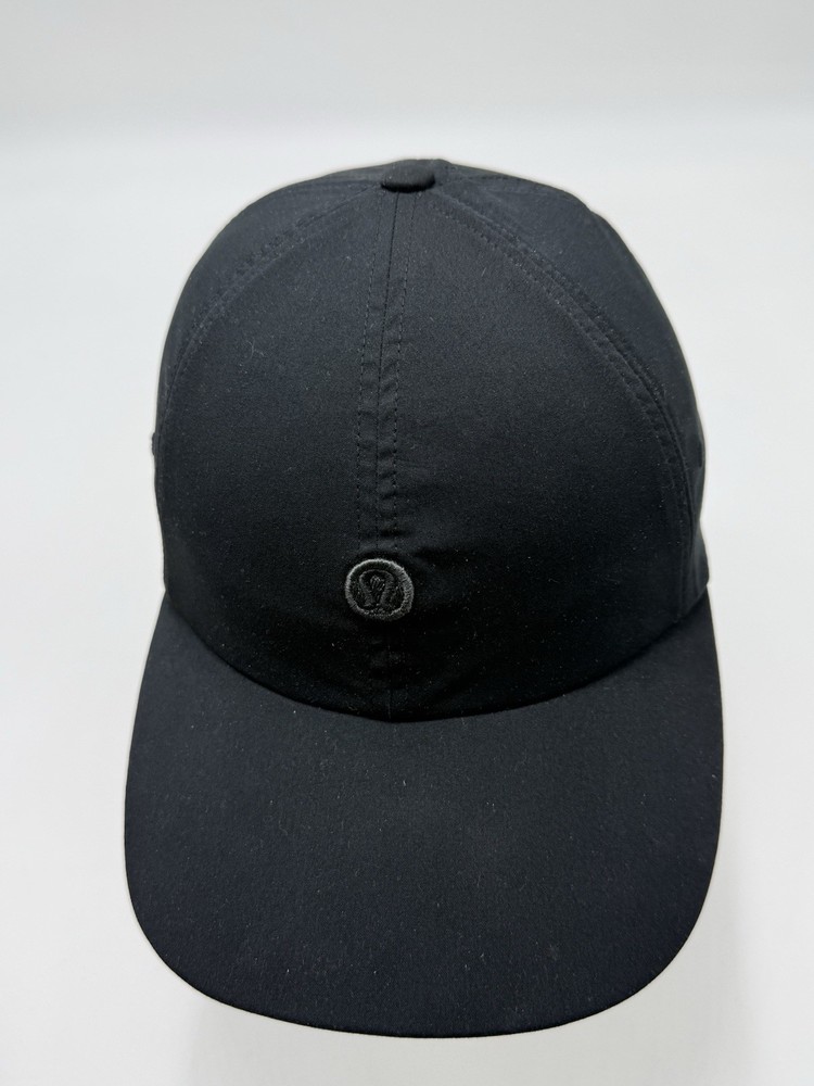 Lululemon Black Performance Running Hat, Adjustable Lightweight One Size