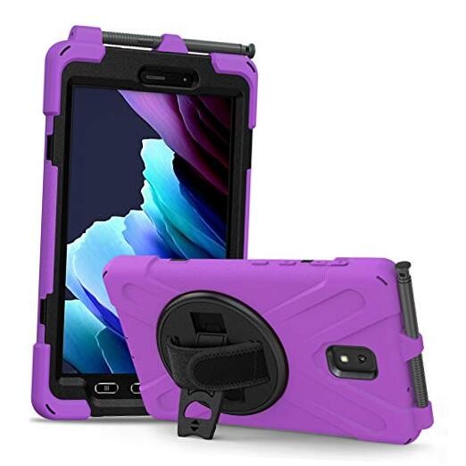 Samsung Galaxy Tab Active3/Active5 8.0 Case, with 360 Stand, Handle Purple