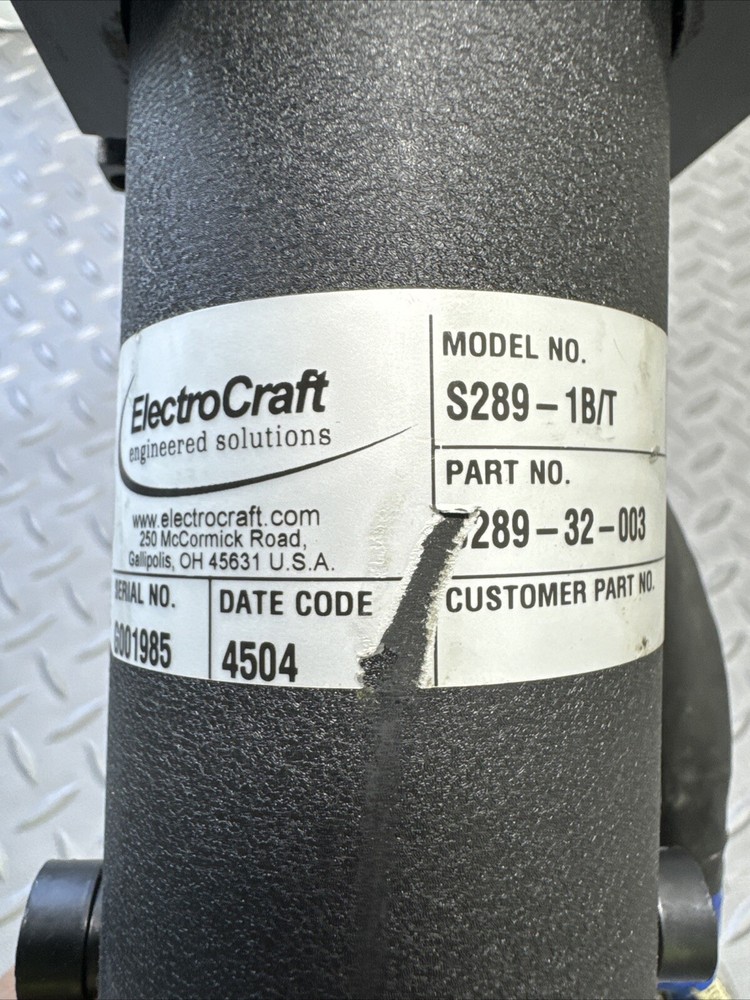 ELECTROCRAFT Engineered Sulotions MODEL NO. S289-1B/T