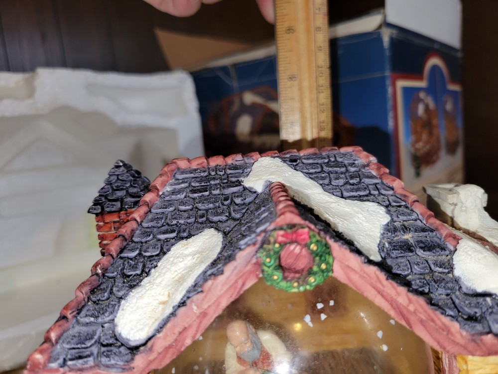 Globe Structure Christmas Snow Globe Santa’s Workshop - Working Light