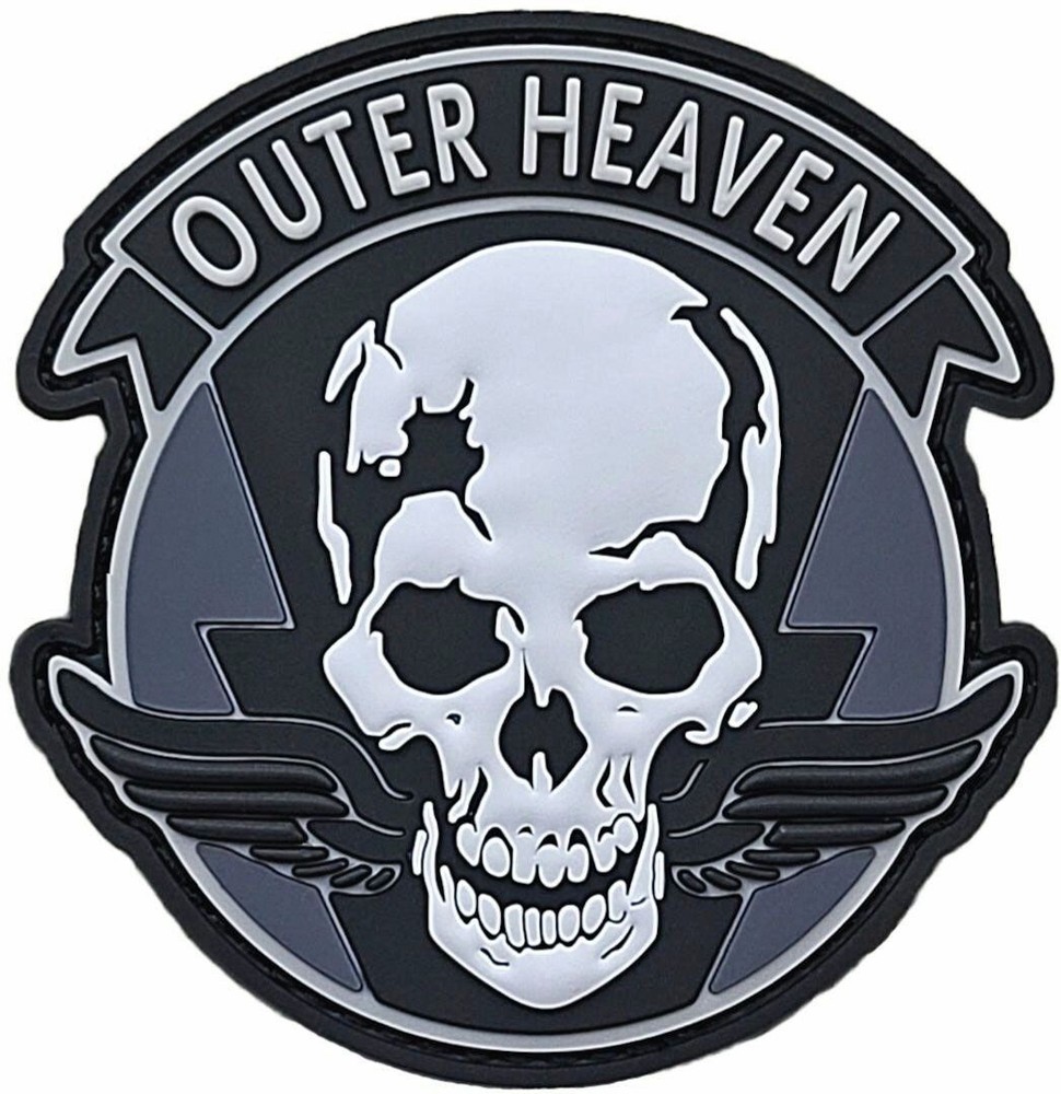 Metal Gear Solid Outer Heaven Phantom Pain 3D PVC RUBBER PATCH | 2PC HOOK 3"x3"