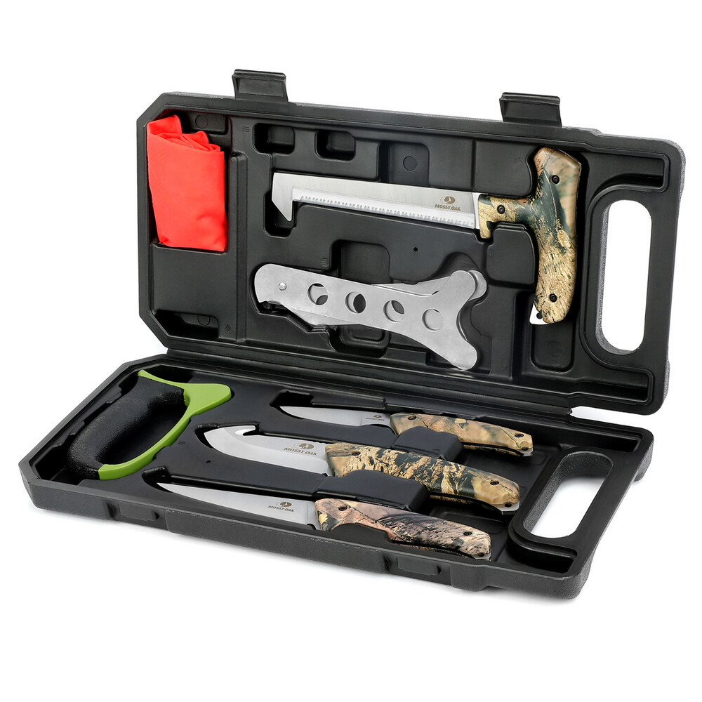 8 Piece Hunting Field Dressing Kit Portable Butcher Game Processor Set With Case