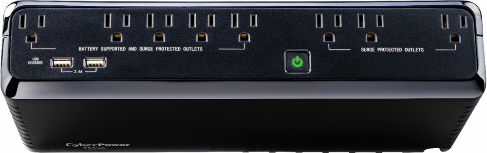 CyberPower - 750VA Battery Back-Up System - Black