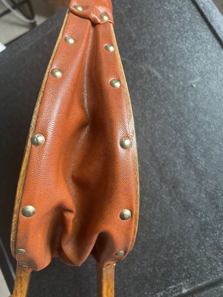 Vtg Bellows Wood/Leather Handheld Fire Blower/Taiwan