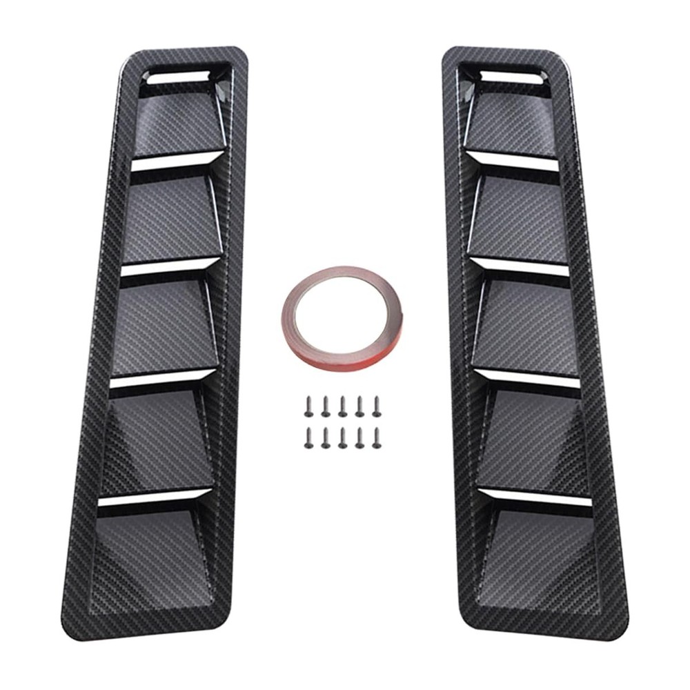 2 Pack Car Decorative Airflow Intake Scoop, Auto Hood Vent, ABS D...