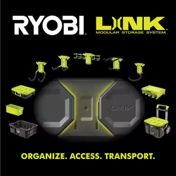 RYOBI Wall Rails LINK Storage System 2 Pack Garage Organizer Heavy Duty Track