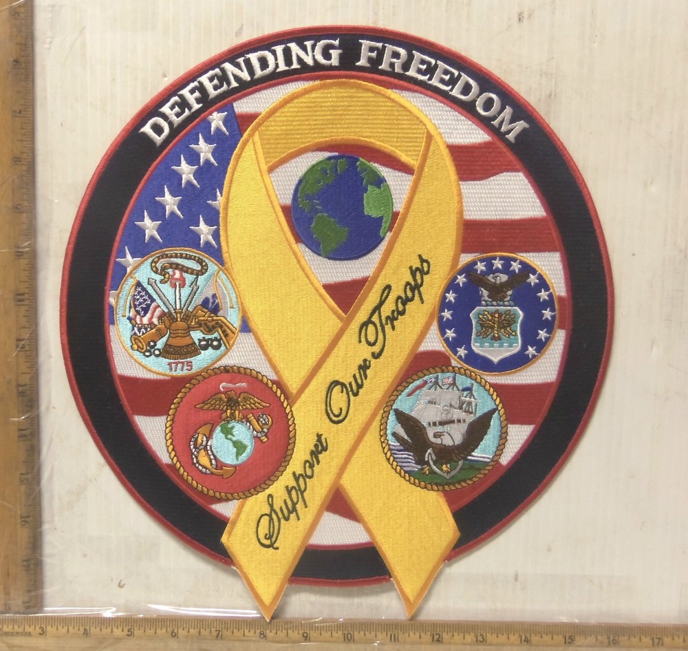 Defending Freedom - Support Our Troops Embroidered Back Patch