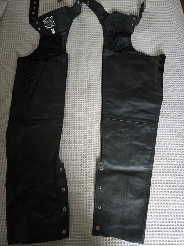 mens leather motorcycle chaps xl