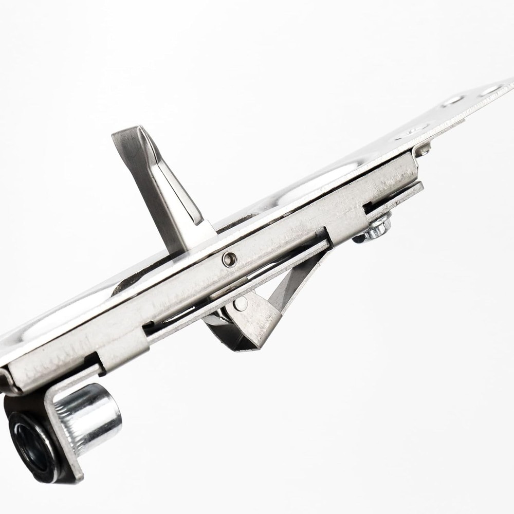 2 Sets 6.7 Inch Extension Flush Bolt for Double Doors Satin Silver Flip-Lever