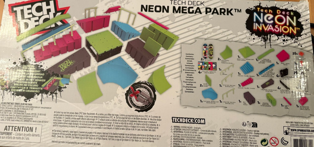Tech Deck Neon Invasion Mega Park Replacement Parts - Incomplete