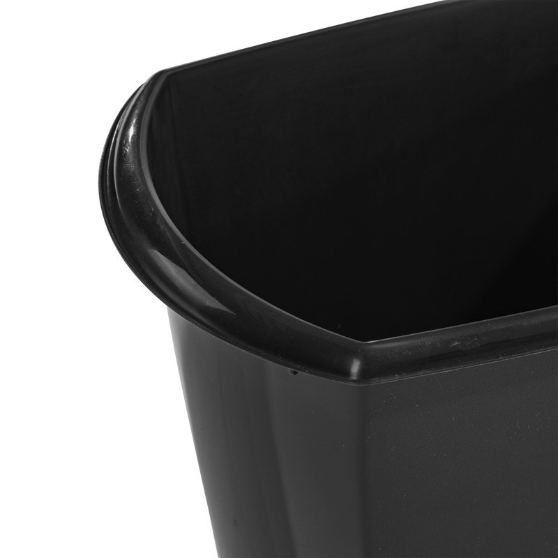 Plastic Trash Can Rectangular Wastebasket Indoor Open Top Handle Home Office New