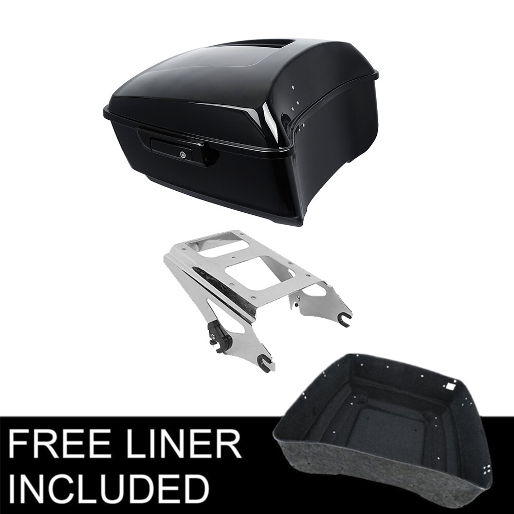 King Trunk w/ Chrome Mount Fit For Harley Touring 2009-2013