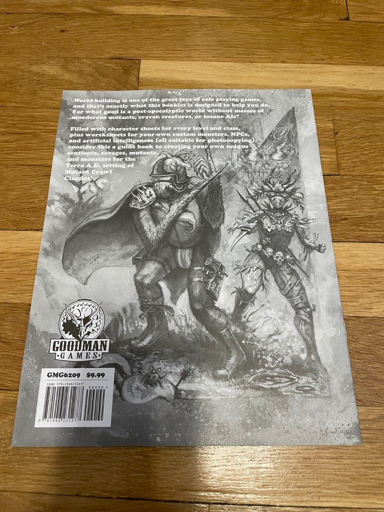 Mutant Crawl Classic Character & Creature Codex MCC Goodman Games
