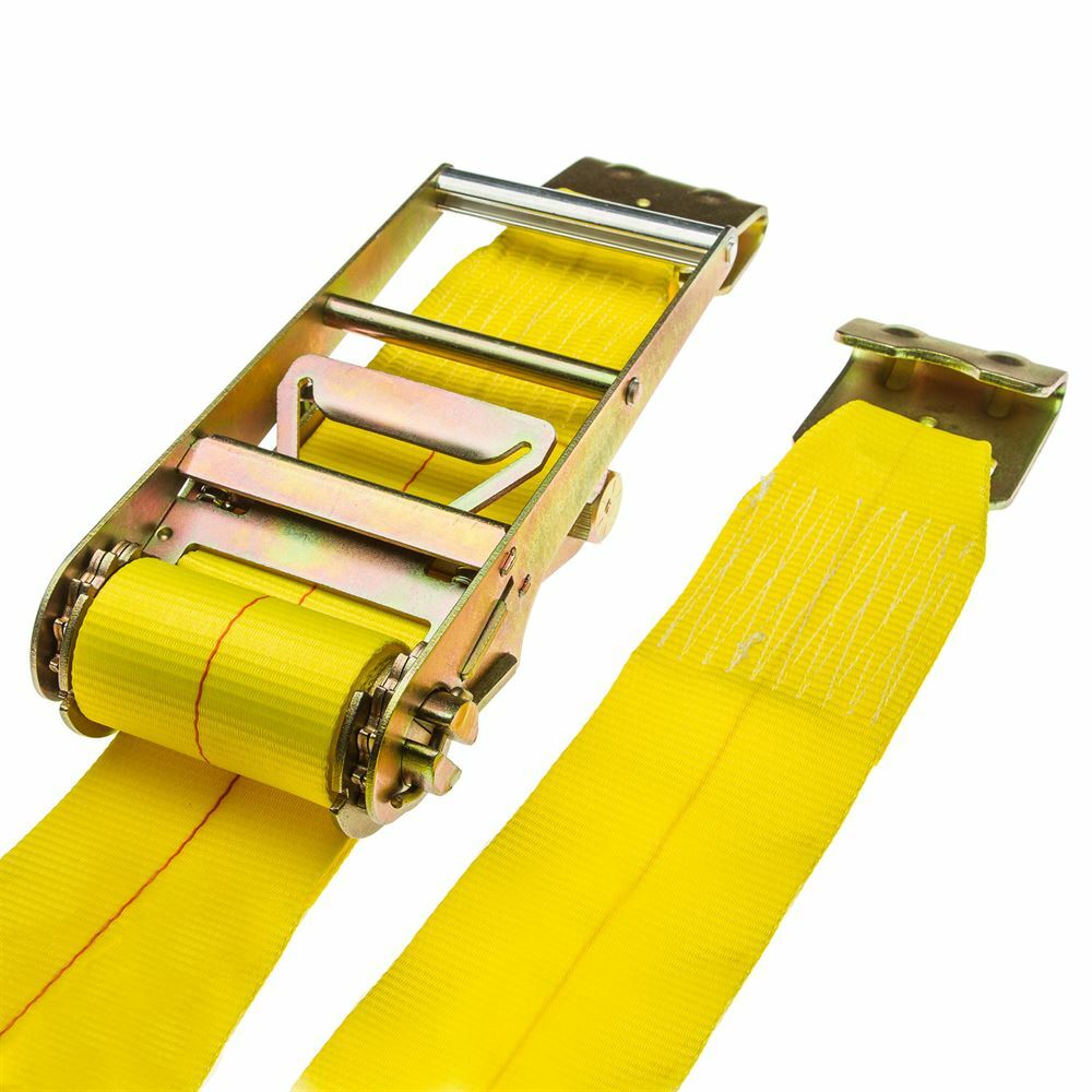4" x 40' Heavy-Duty Ratchet Strap with Flat Hooks - 4 Pack