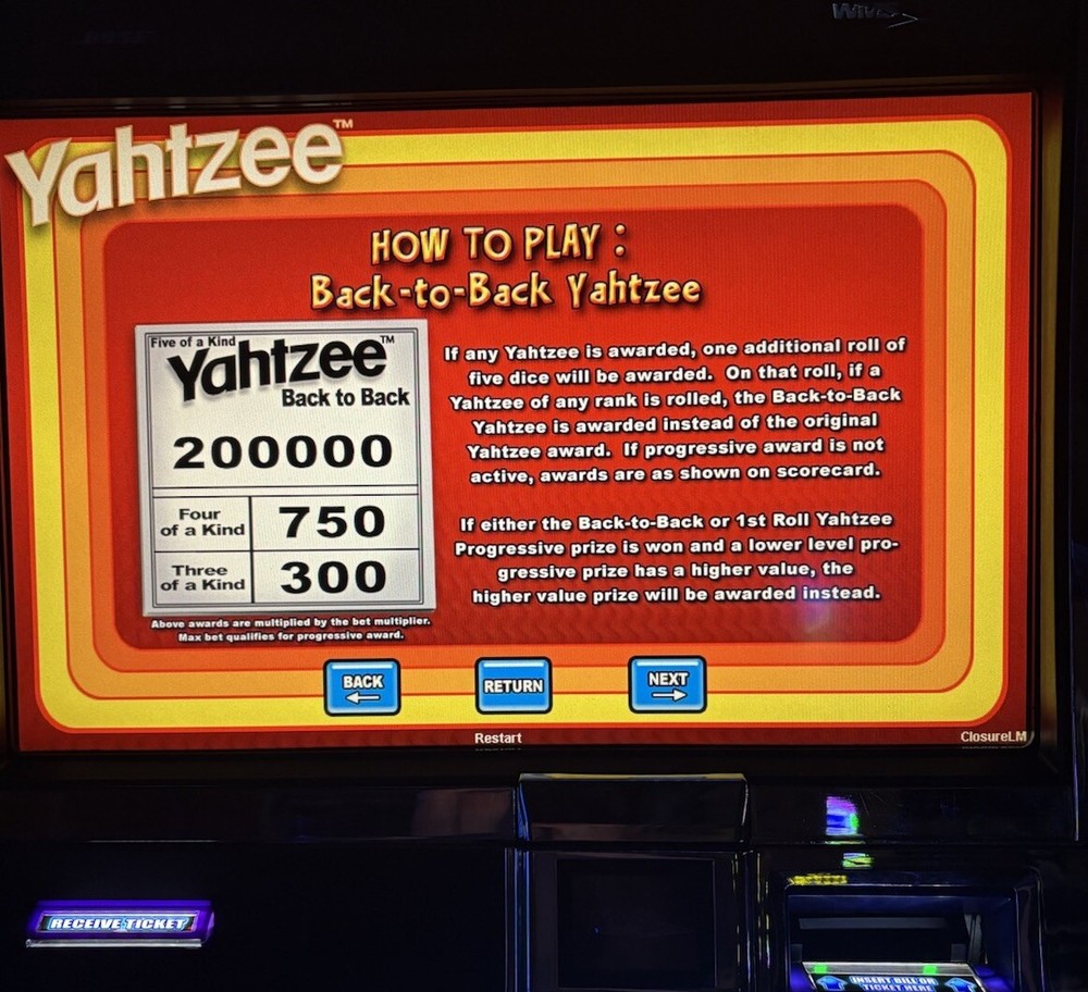 WMS BB2 YAHTZEE SLOT MACHINE SOFTWARE SET GAME & OS EXTREMELY FUN GAME TESTED