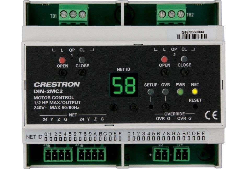 Crestron DIN-2MC2 Motor Control Module 2-Channel