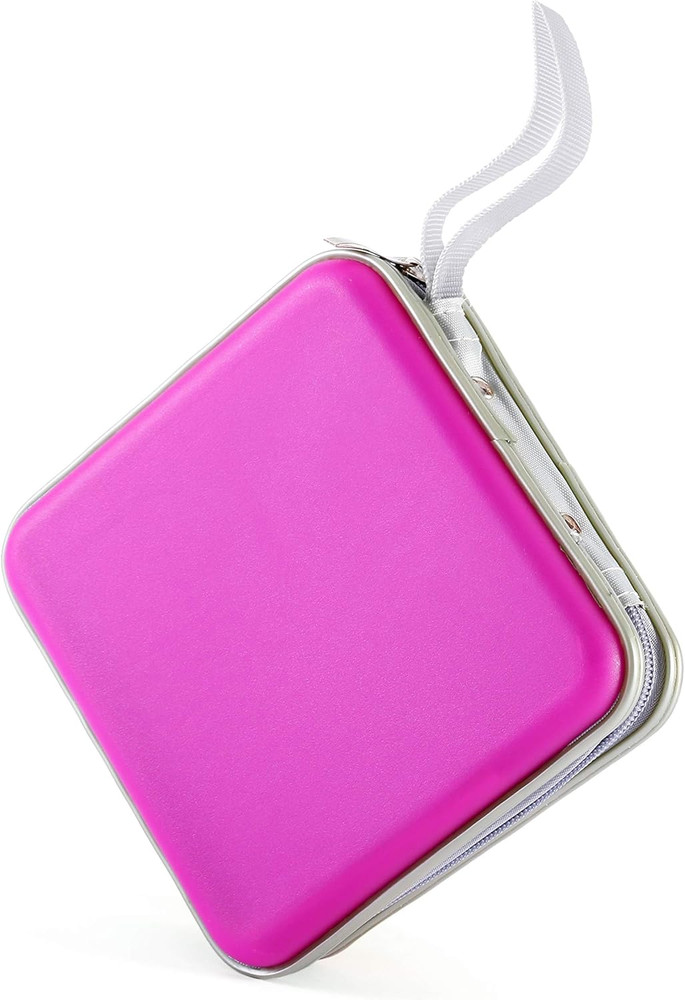 Sturdy CD Case, Hard Plastic CD Holder within Compact 32 CD Sleeves, 32 DVD S...