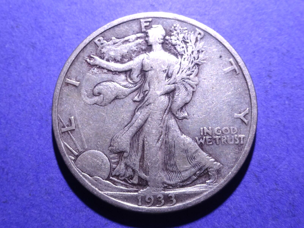 1933-S Walking Half Dollar  Ch. VF