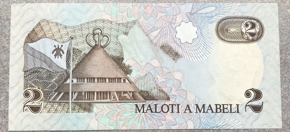 Uncirculated 1989 Lesotho 2 Maloti Banknote