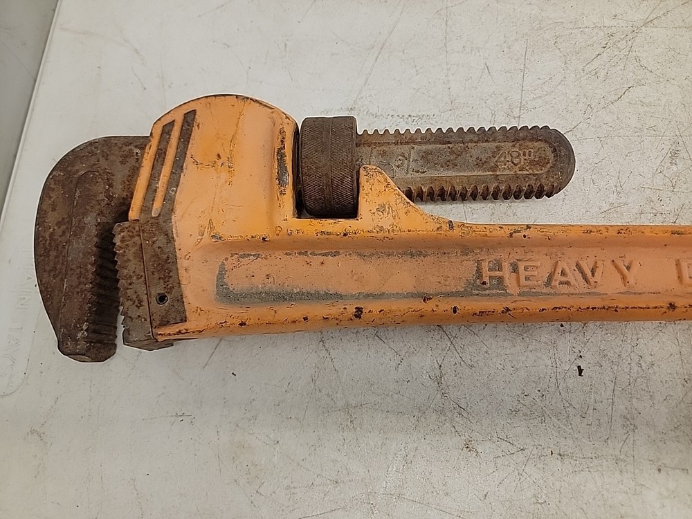Forged 48” Heavy Duty Pipe Wrench👁️ Bent