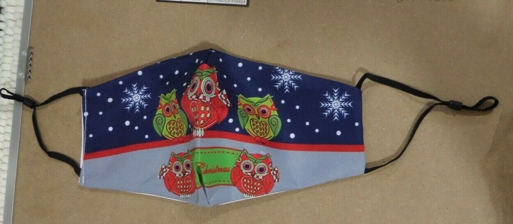 Christmas Face Mask~Owls