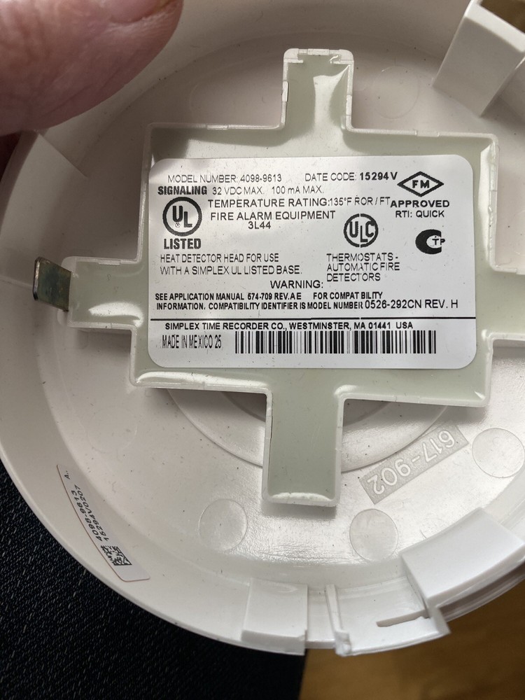 Simplex Heat Detector