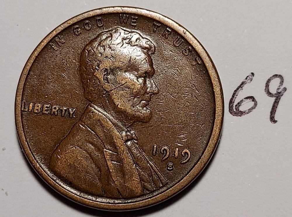 1919-S Lincoln Wheat Cent       #69
