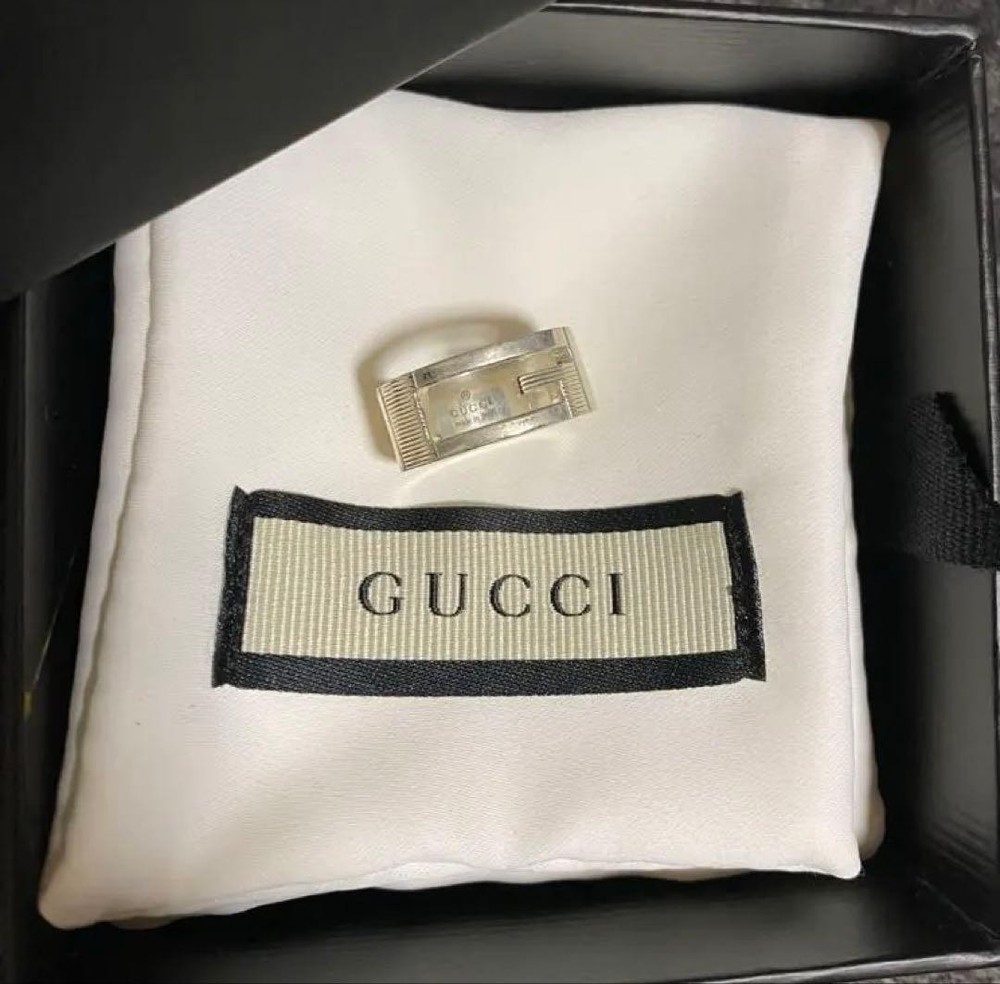 GUCCI Branded G Ring, Silver 925, Size 8