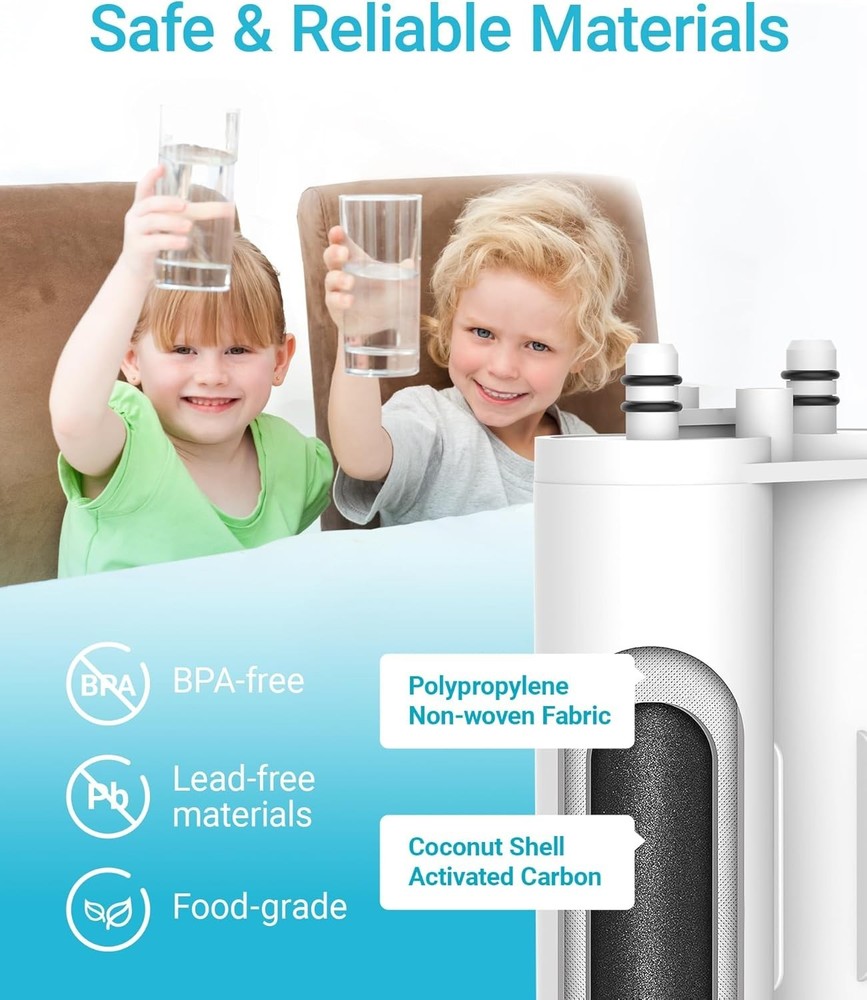 AQUA CREST Refrigerator Water Filter Replacement for Frigidaire® WF2CB®, 2 Pack