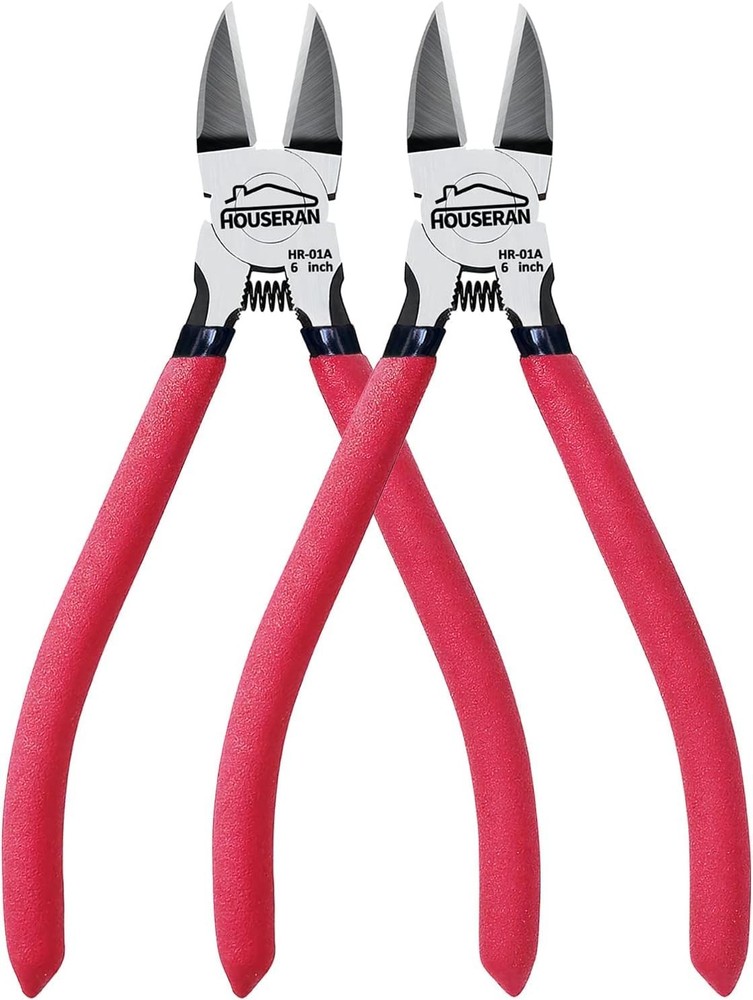 Wire Cutters 2 PACK, 6 inch Cutter Set, HOUSERAN Side 6"- 2 Pack, 2 Pack