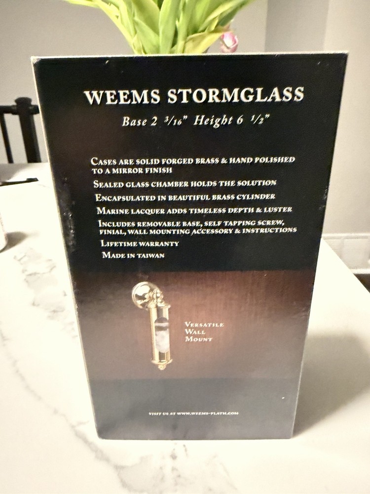 Weems & Plath Stormglass New In Box