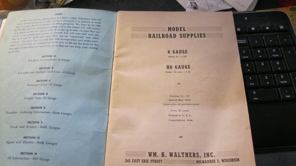 Walther Catalog 1946- 1947 both in fair shape