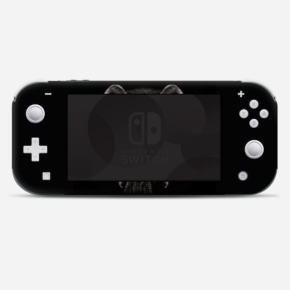 Skins Decals wrap for Nintendo Switch Lite - Wolf dreamcatcher back white