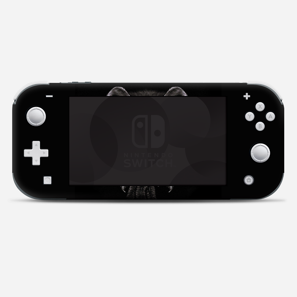Skins Decals wrap for Nintendo Switch Lite - Wolf dreamcatcher back white