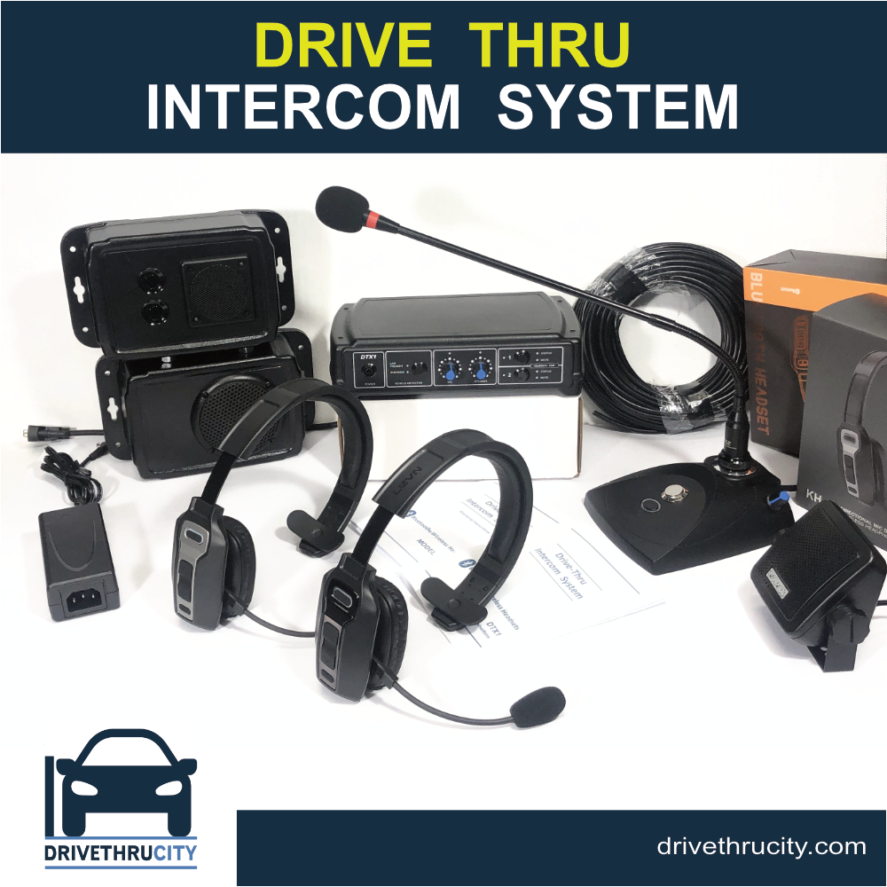 Complete DTX1 Headset Wireless Drive Thru Intercom System, Base Station Speaker