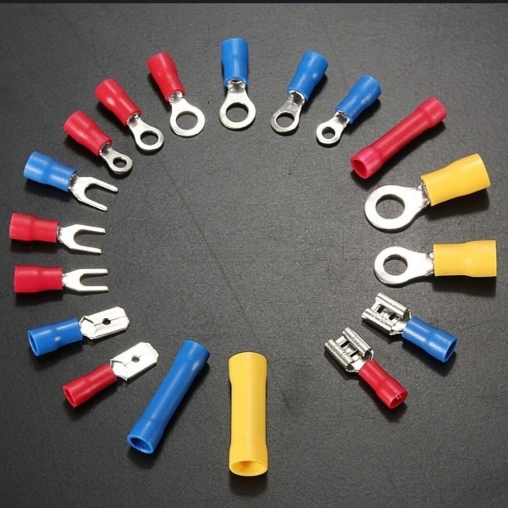 300pcs Assorted Insulated Electrical Wire Terminals Crimp Connectors Spade Kit